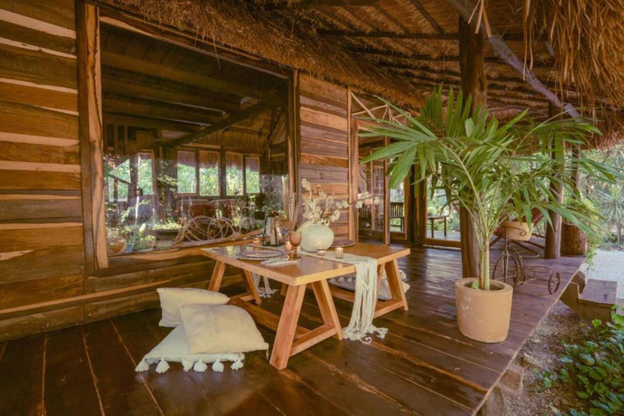 Gasthaus Madre Tierra Eco Habitat Puerto Morelos Exterior foto