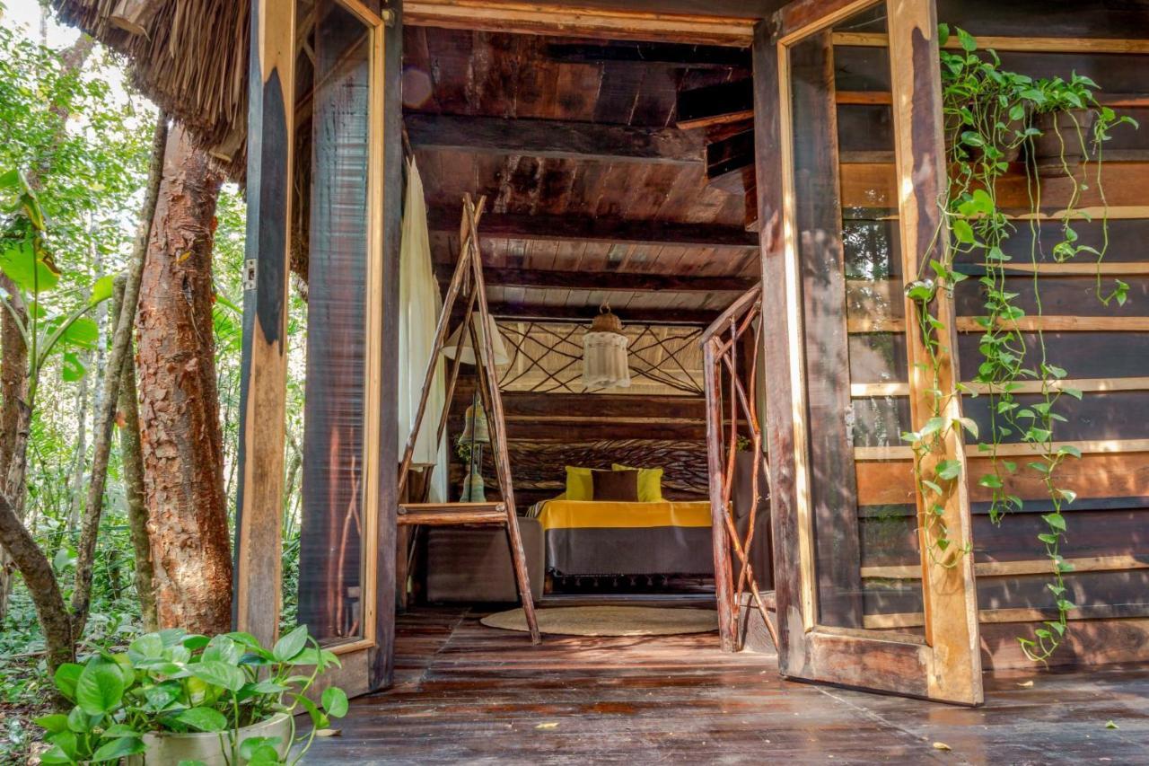 Gasthaus Madre Tierra Eco Habitat Puerto Morelos Exterior foto