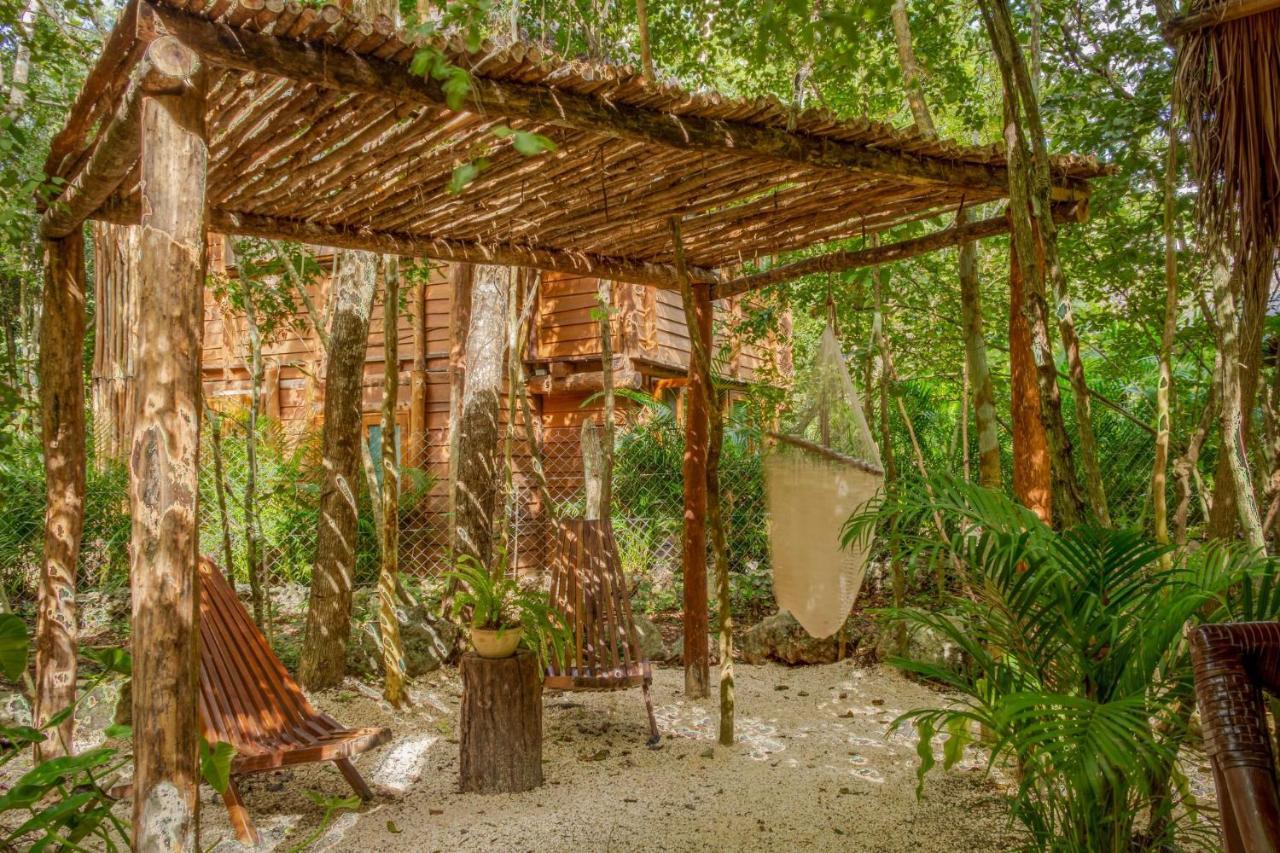 Gasthaus Madre Tierra Eco Habitat Puerto Morelos Exterior foto