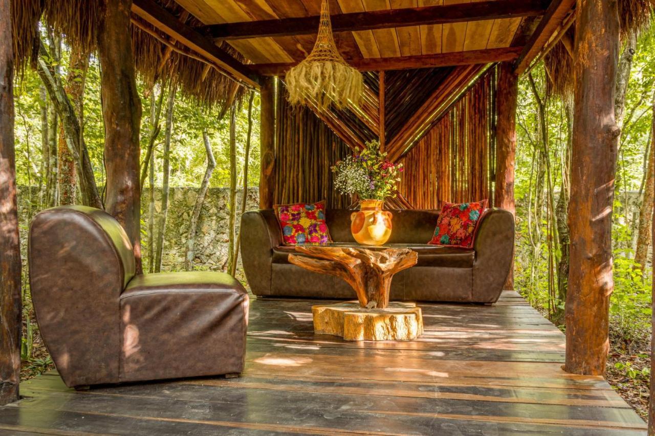 Gasthaus Madre Tierra Eco Habitat Puerto Morelos Exterior foto
