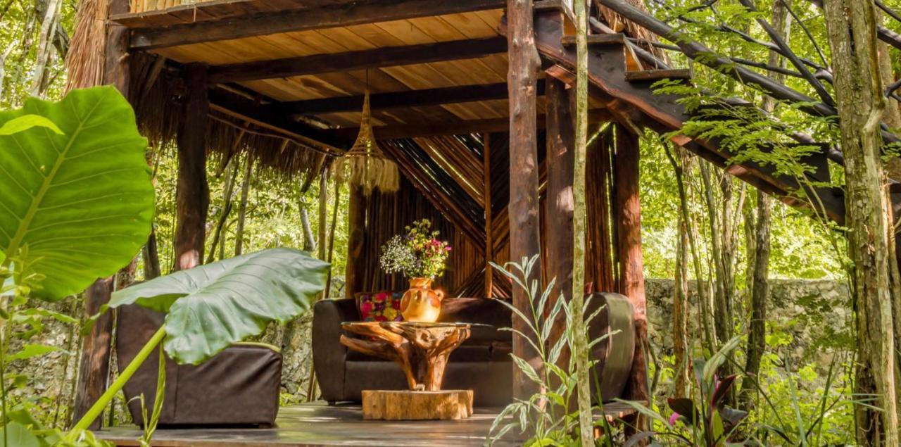 Gasthaus Madre Tierra Eco Habitat Puerto Morelos Exterior foto