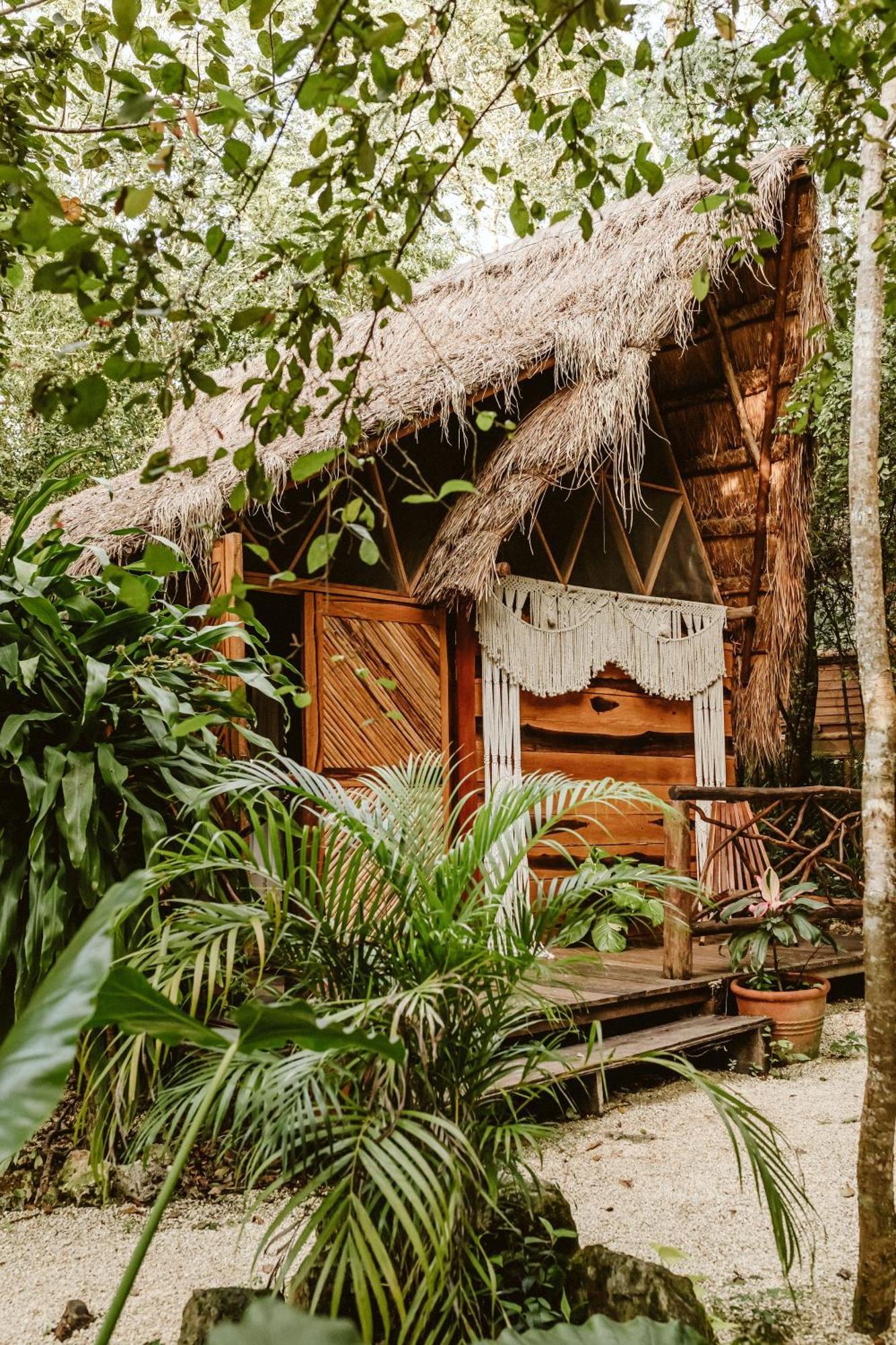 Gasthaus Madre Tierra Eco Habitat Puerto Morelos Exterior foto