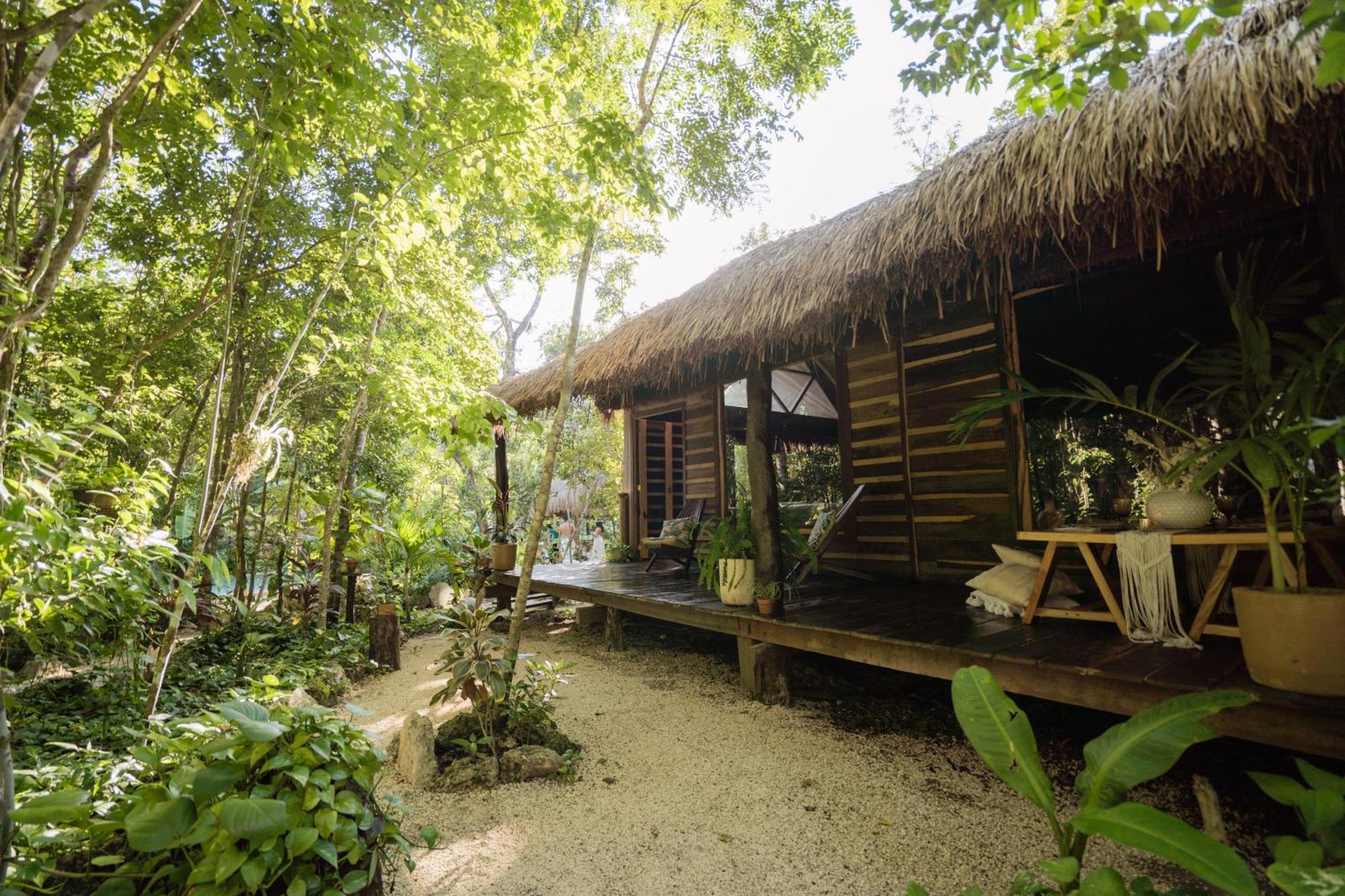 Gasthaus Madre Tierra Eco Habitat Puerto Morelos Exterior foto