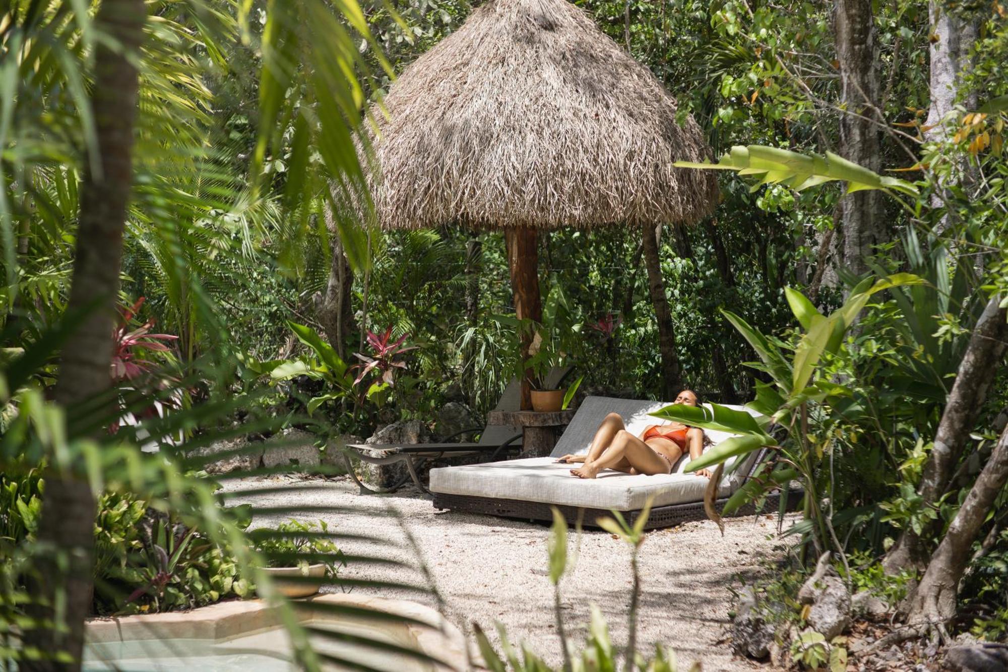 Gasthaus Madre Tierra Eco Habitat Puerto Morelos Exterior foto