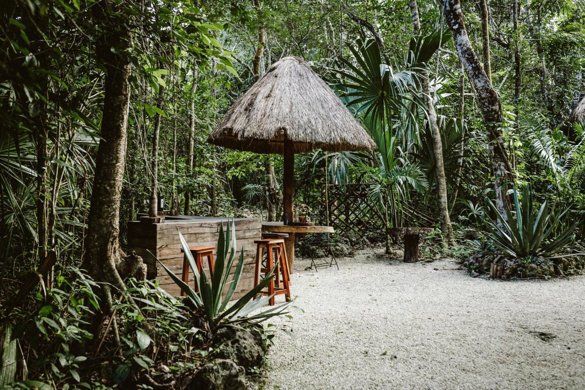 Gasthaus Madre Tierra Eco Habitat Puerto Morelos Exterior foto