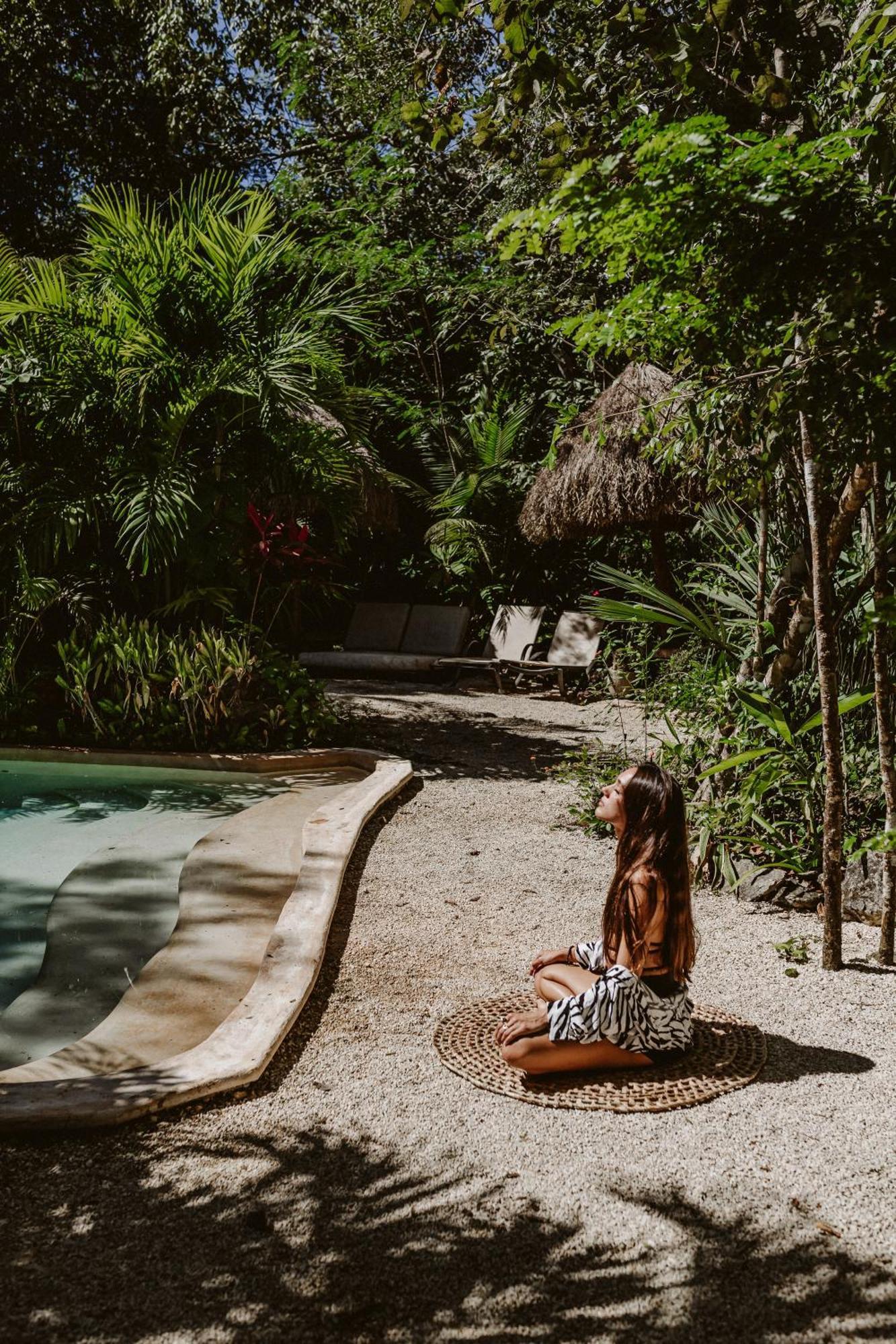 Gasthaus Madre Tierra Eco Habitat Puerto Morelos Exterior foto