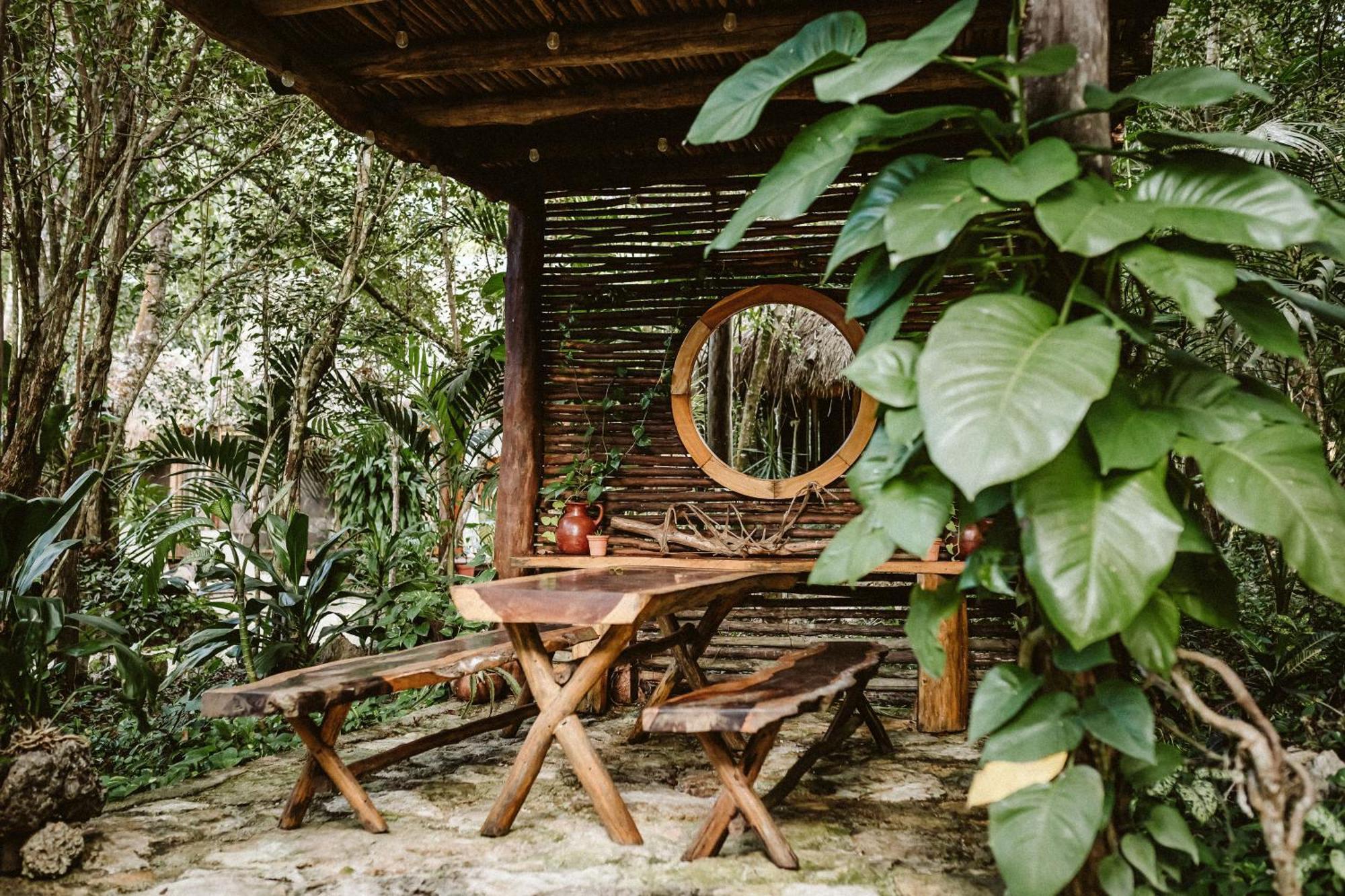 Gasthaus Madre Tierra Eco Habitat Puerto Morelos Exterior foto