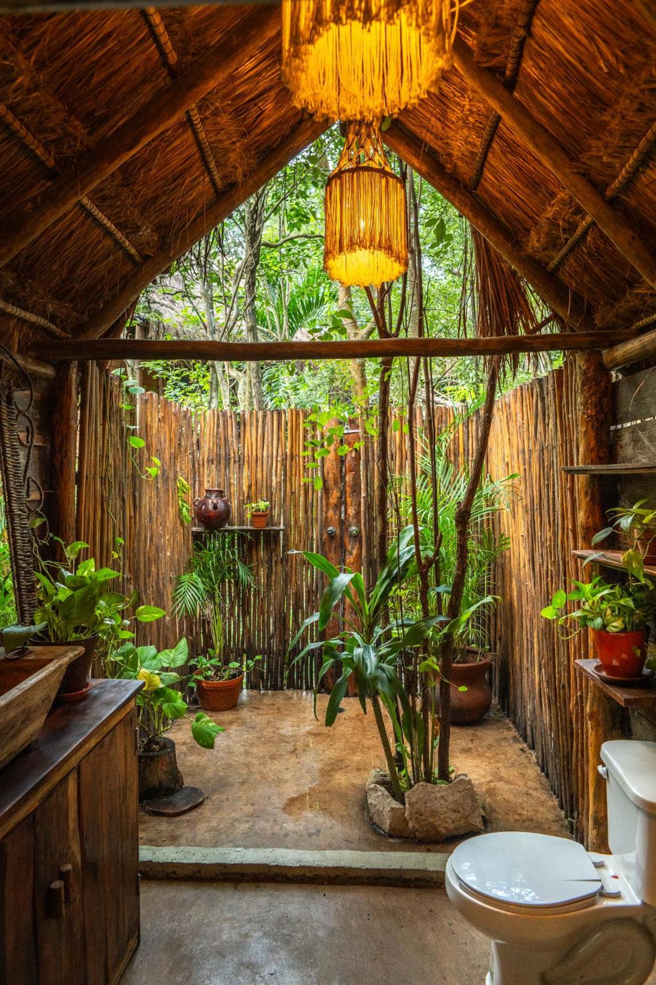 Gasthaus Madre Tierra Eco Habitat Puerto Morelos Exterior foto